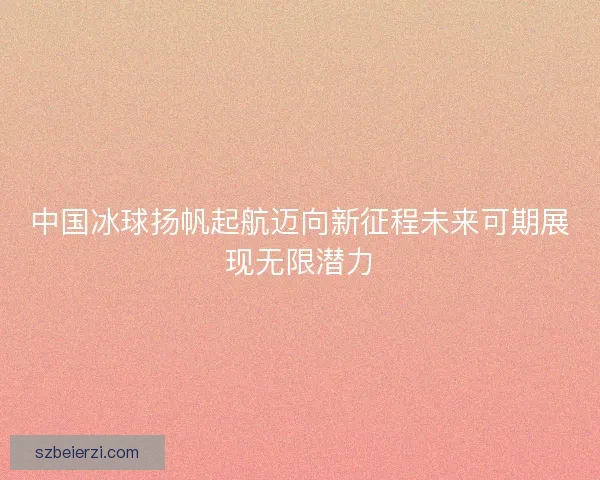 中国冰球扬帆起航迈向新征程未来可期展现无限潜力